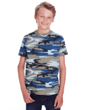 Code V 2207 Youth Camouflage T-Shirt in Blue woodland