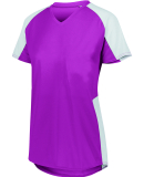 Augusta Sportswear 1522 Ladies' Cutter Jersey T-Sh in Power pink/ white