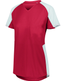 Augusta Sportswear 1523 Girls Cutter Jersey T-Shir in Red/ white