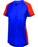 Augusta Sportswear 1523 Girls Cutter Jersey T-Shir in Royal/ orange