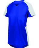 Augusta Sportswear 1523 Girls Cutter Jersey T-Shir in Royal/ white