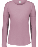 Augusta Sportswear 3077 Ladies' Tri-Blend Long Sle in Dusty rose heather