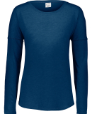 Augusta Sportswear 3077 Ladies' Tri-Blend Long Sle in Navy heather