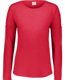 Augusta Sportswear 3077 Ladies' Tri-Blend Long Sle in Red heather