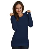 Bayside Apparel 3425 5 oz., Junior's Long-Sleeve T in Navy
