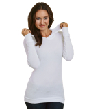 Bayside Apparel 3425 5 oz., Junior's Long-Sleeve T in White