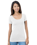 Bayside Apparel 3405 Junior's 4.2 oz., Fine Jersey in White