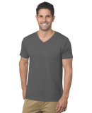 Bayside Apparel 5025 Unisex 4.2 oz., Fine Jersey V in Charcoal