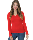 Bayside Apparel 3415 Junior's 4.2 oz.,  Fine Jerse in Red