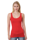 Bayside Apparel 3410 Junior's 4.2 oz., Fine Jersey in Red