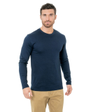 Bayside Apparel 9550 Unisex Fine Jersey Long-Sleev in Navy