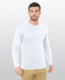 Bayside Apparel 9550 Unisex Fine Jersey Long-Sleev in White