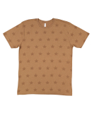 Code V 3929 Mens' Five Star T-Shirt in Coyote brown star