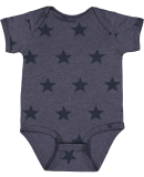 Code V 4329 Infant Five Star Bodysuit in Denim star