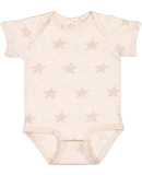 Code V 4329 Infant Five Star Bodysuit in Natural heather star