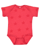 Code V 4329 Infant Five Star Bodysuit in Red star