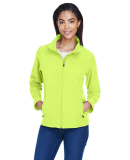 Team 365 TT80W Ladies' Leader Soft Shell Jacket in Safety yellow