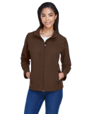 Team 365 TT80W Ladies' Leader Soft Shell Jacket in Sport dark brown