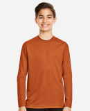 Team 365 TT11YL Youth Zone Performance Long-Sleeve in Sport burnt orange
