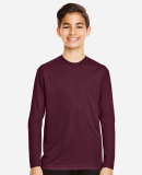 Team 365 TT11YL Youth Zone Performance Long-Sleeve in Sport dark maroon