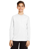 Team 365 TT11YL Youth Zone Performance Long-Sleeve in White