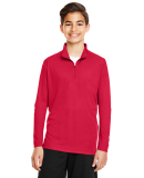 Team 365 TT31Y Youth Zone Performance Quarter-Zip in Sport red