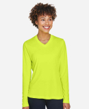 Team 365 TT11WL Ladies' Zone Performance Long-Slee in Safety yellow