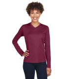 Team 365 TT11WL Ladies' Zone Performance Long-Slee in Sport maroon