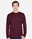 Team 365 TT11L Men's Zone Performance Long-Sleeve  in Sport dark maroon
