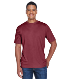 Team 365 TT11H Men's Sonic Heather Performance T-S in Sport maroon heather