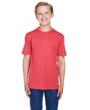 Team 365 TT11HY Youth Sonic Heather Performance T- in Sp red heather