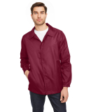 Team 365 TT75 Adult Zone Protect Coaches Jacket in Sport maroon