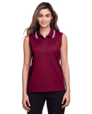 Devon and Jones DG20SW Ladies' CrownLux Performanc in Burgundy/ white