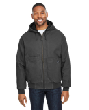 DRI DUCK 5034 Men's Laramie Canvas Hooded Jacket in Charcoal