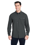 DRI DUCK 4441 Men's Crossroad Woven Shirt in Charcoal