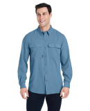 DRI DUCK 4441 Men's Crossroad Woven Shirt in Slate blue