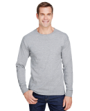 Hanes W120 Adult Workwear Long-Sleeve Pocket T-Shi in Light steel