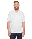 Harriton M348P Men's Advantage Snag Protection Plu in White