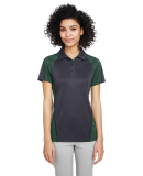 Harriton M385W Ladies' Advantage Snag Protection P in Dark charcoal/ dark green/ black