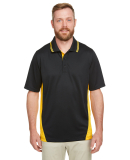 Harriton M386 Men's Flash Snag Protection Plus IL  in Black/ sunray yellow