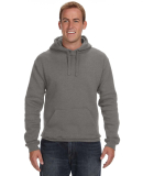 J America 8824 Adult Premium Fleece Pullover Hoode in Charcoal heather