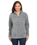 J America 8464 Unisex Boundary Shag Quarter Zip in Grey