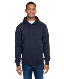 J America 8706 Ripple Fleece Pulllover Hooded Swea in Navy