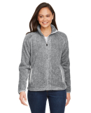 J America 8463 Ladies Boundary Shag Full Zip in Grey