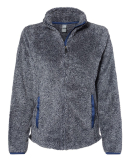 J America 8463 Ladies Boundary Shag Full Zip in Navy