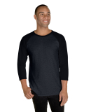 Jerzees 560RR Unisex Premium Blend Ring-Spun 3/4 S in Black ink heather/ black ink