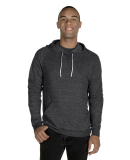 Jerzees 90M Adult Snow Heather Raglan Hooded Sweat in Black ink