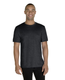 Jerzees 88M Adult Snow Heather T-Shirt in Black ink