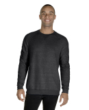 Jerzees 91M Adult Snow Heather French Terry Crewne in Black ink