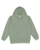 LA T 201Z Adult Pullover Fleece Hoodie in Bamboo blackout